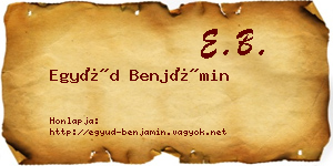 Együd Benjámin névjegykártya